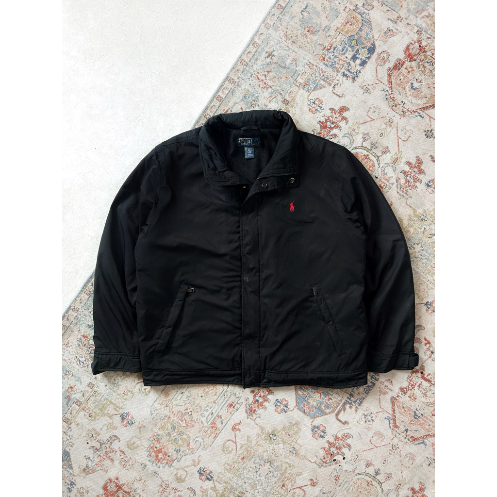 Polo Ralph Lauren Black Jacket (hidden Hoodie)