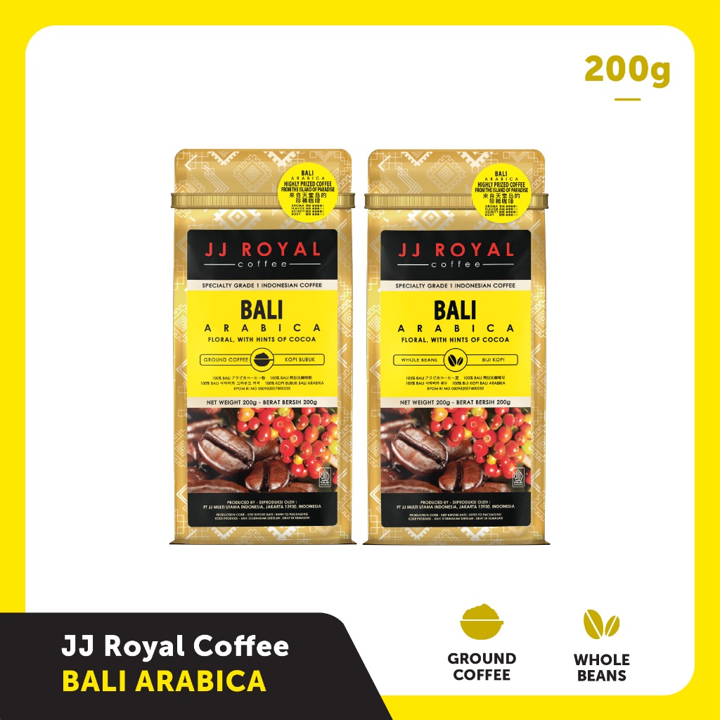 Bundling JJ Royal Coffee Bali Arabica Bag 200 gr