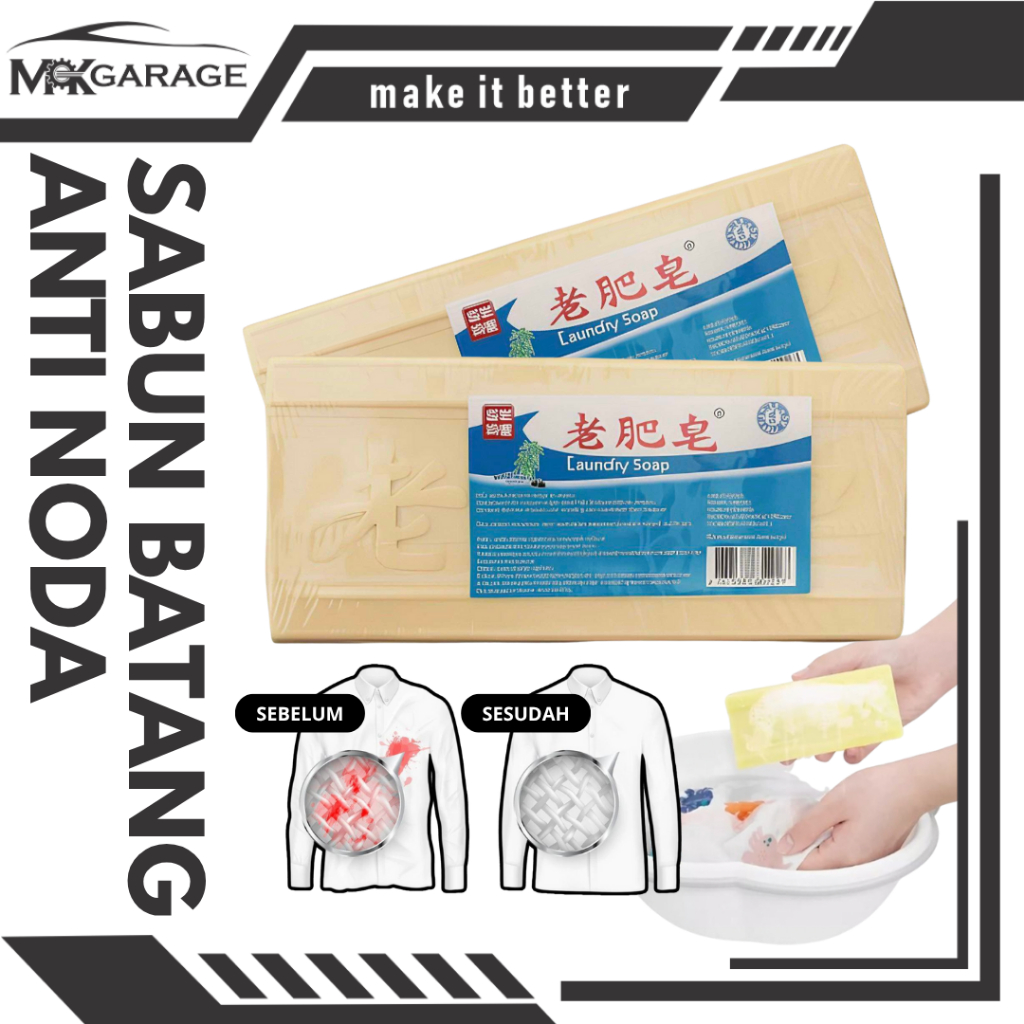 [MKGarage] Sabun Batang Cuci Noda Pakaian - Sabun Penghilang Noda Baju - Sabun Cuci Baju Anti Noda