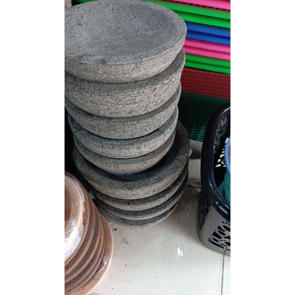 ulekan batu asli satu set coet batu