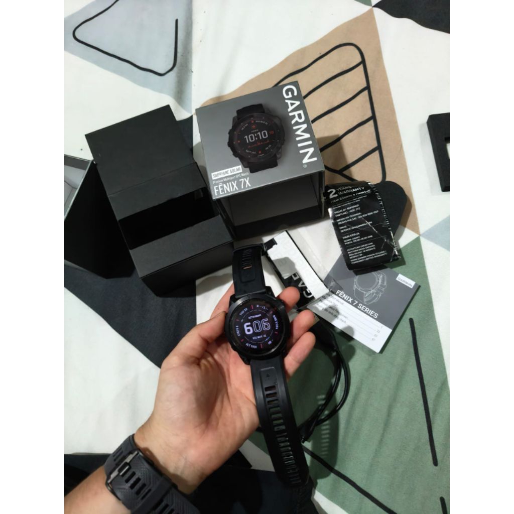 Garmin Fenix 7X sapphire solar fullset