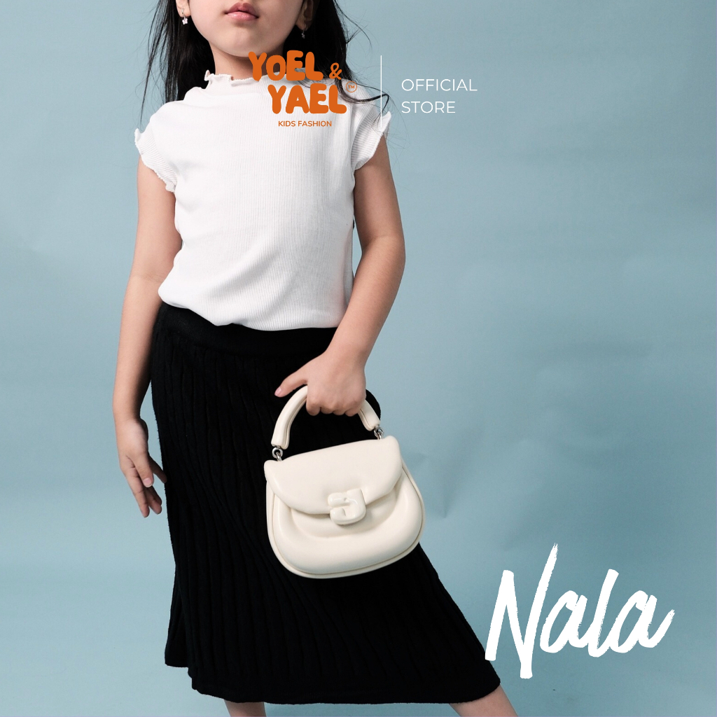 Nala Premium Knit Skirt | Anak Perempuan (5-10 Tahun) - Rok Rajut Midi 100% Katun - Hangat, Anti Gat