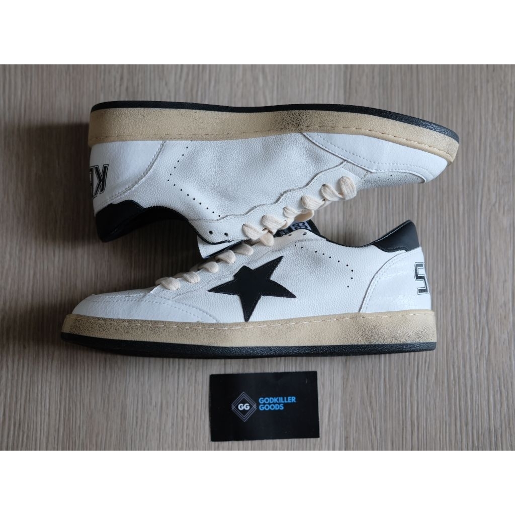 Golden Goose Ballstar GGDB White Black Leather Authentic GK