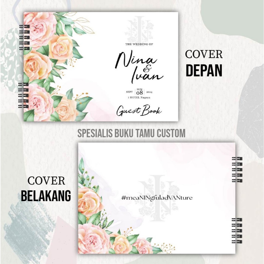 Buku Tamu Pernikahan / Buku Tamu Custom / Guestbook Custom / Wedding