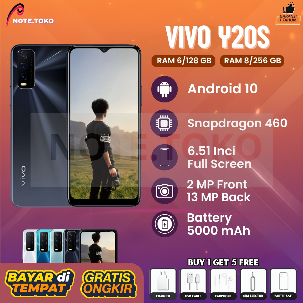 HP Vivo Y20s 6/128GB Bergaransi