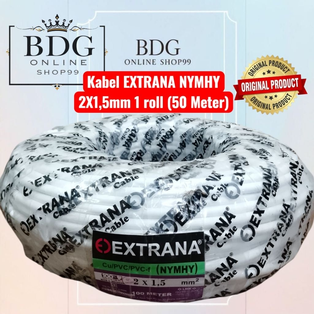 kabel Extrana nymhy 2x1,5mm 1roll (50 meter)