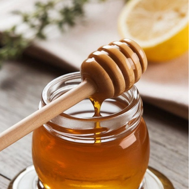 Sendok Madu Kayu - Honey Dipper Kayu 14 cm / Sendok Madu Kayu Food Grade / Sendok Madu Anti Tumpah /