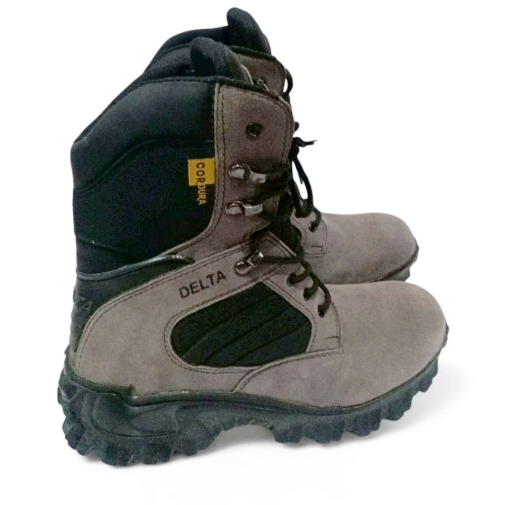 SEPATU SAFETY  DELTA BOOTS TINGGI  8INCI WARNA ABU