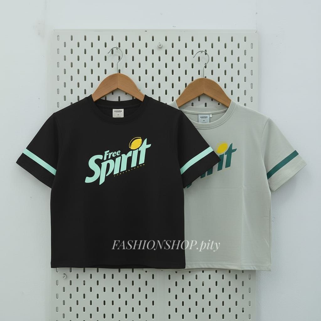 [100% ORGNL 0825] KAOS CROP TOP 3SECOND WANITA SPIRIT
