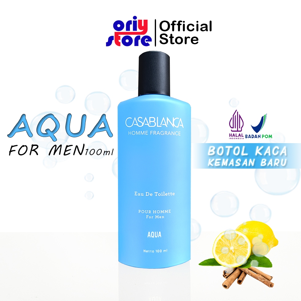 Casablanca Aqua Parfum Pria Elegant Aqua 100ml Parfum Pria Tahan Lama CASABLANCA ASLI
