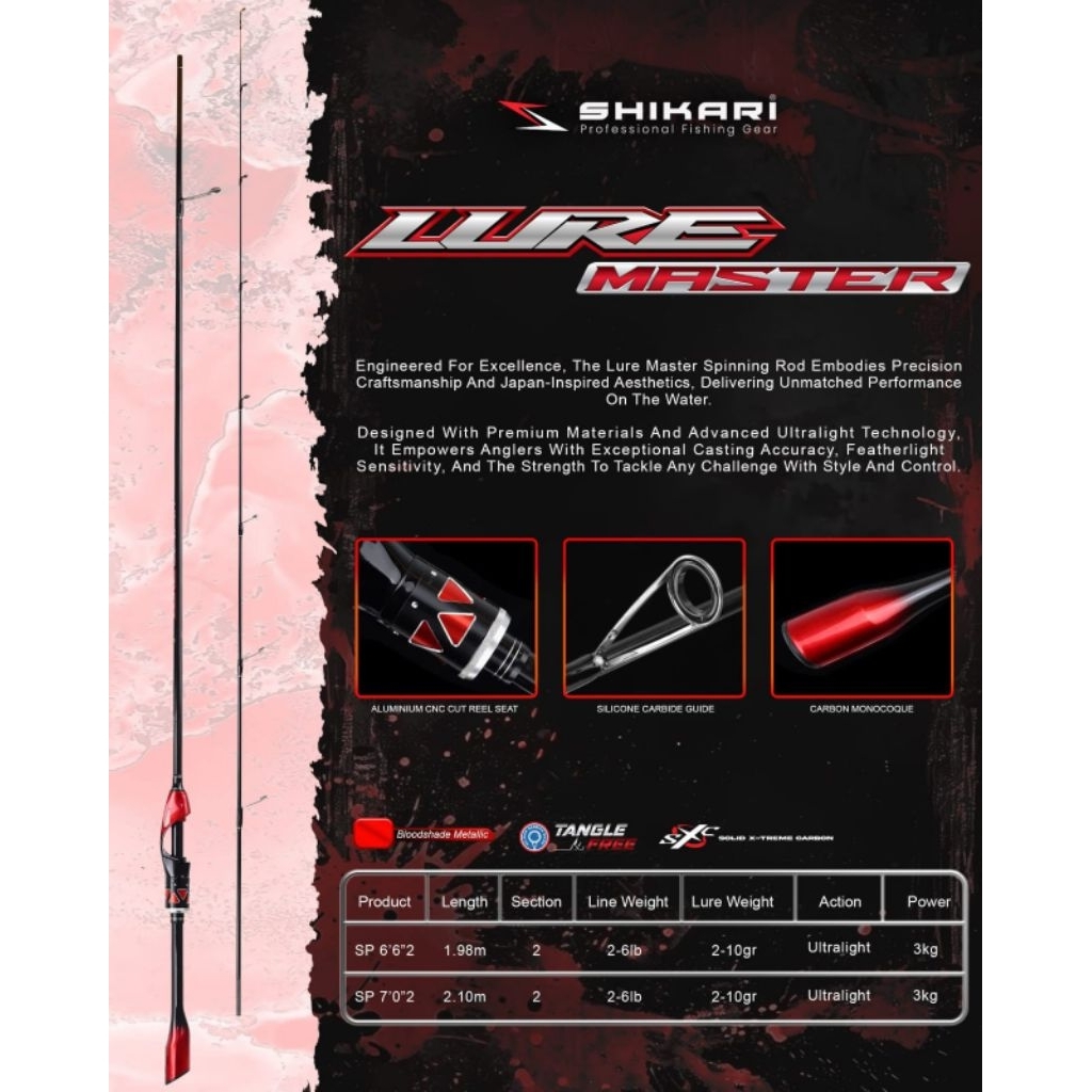 JORAN SHIKARI LURE MASTER 198/210CM ULTRALIGHT