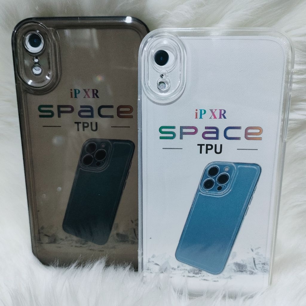 SoftCase iPhone XR Silikon Casing Space Tpu Original Clear Bening Transparan Black Hitam