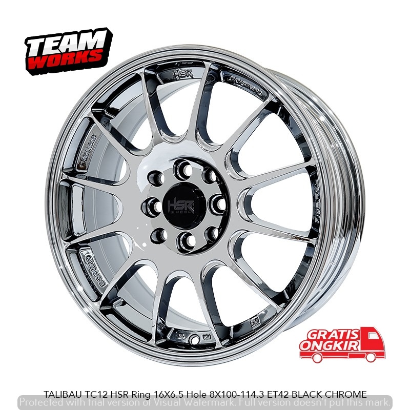 VELG MOBIL MODEL PALANG RING 16 BUAT COROLLA SWIFT AVANZA PELG HSR TALIBAU RING 16 BLACK CHROME