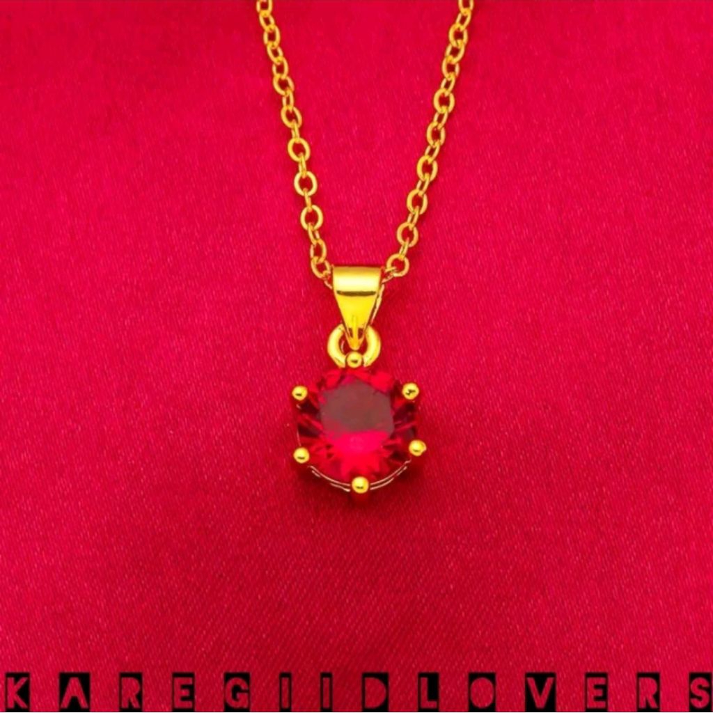 kalung nuri free liontin batu merah