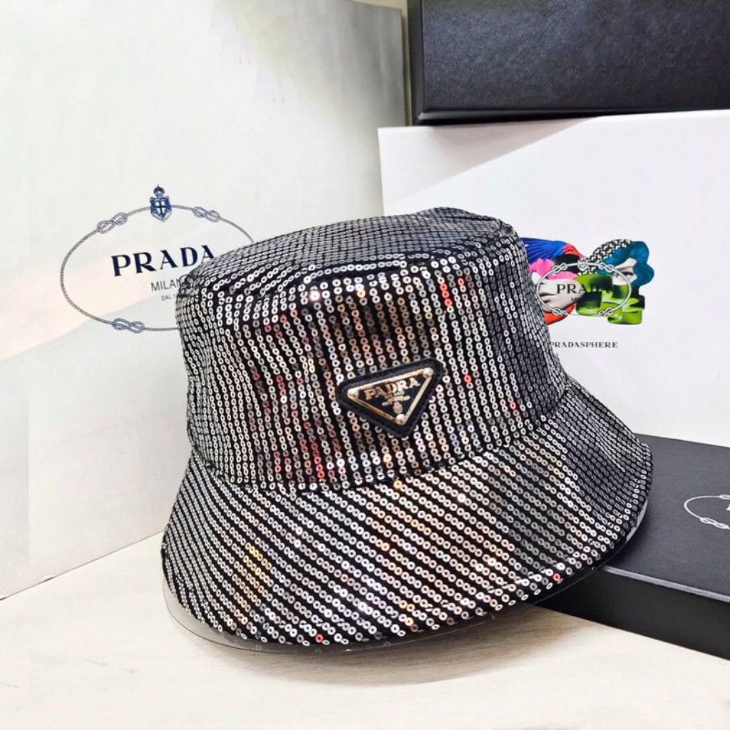 Topi Bucket Sequins PRD Blink Fashion Wanita Import Premium