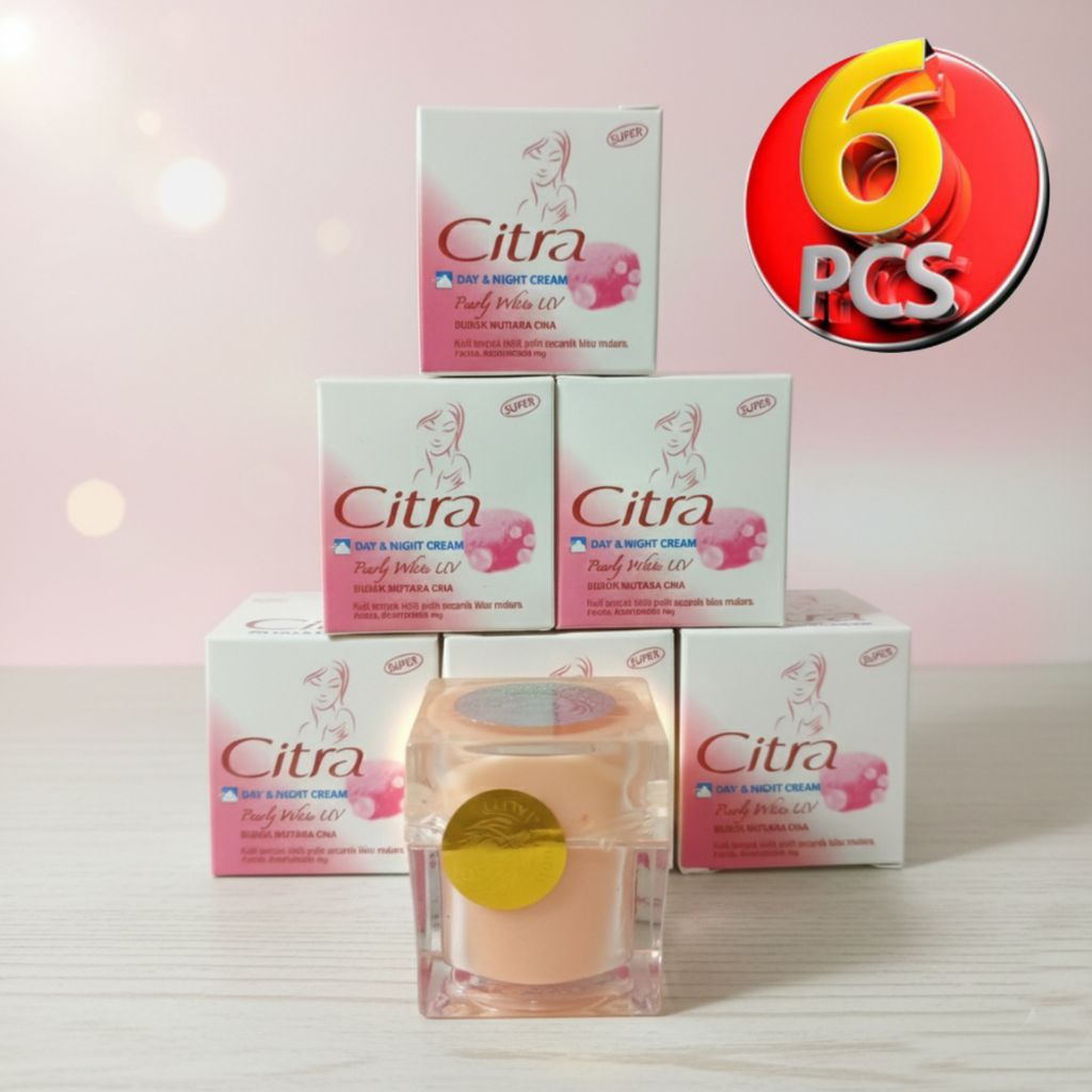 Citra Pearl White UV Day & Night Cream 6 Pcs Krim Wajah Mencerahkan & Melembapkan Paket Hemat Aurora