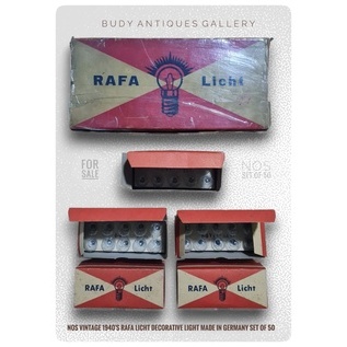 NOS Vintage 1940's Rafa Licht Decorative Light Made In Germany Set Of 50