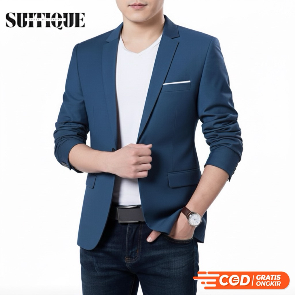 Suitique Store – Blazer Pria Slimfit Formal Kasual Premium | Jas Pria Modern Korea Style Kekinian