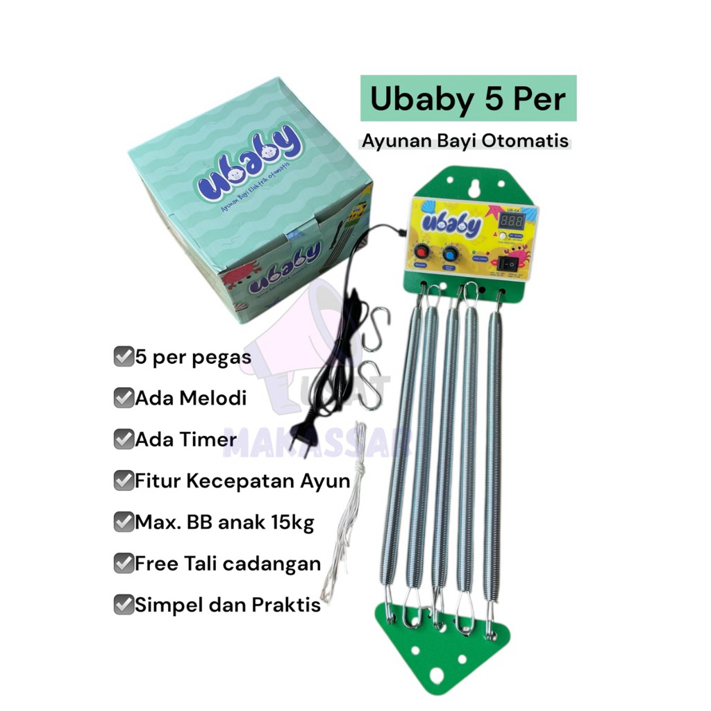 PusatMakassar - Ayunan Listrik Bayi Ubaby 5 per - Ayunan Bayi Otomatis elektrik bayi