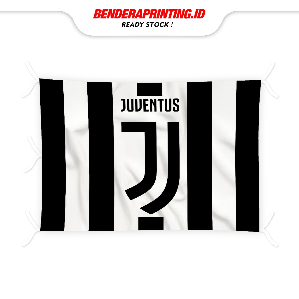 Bendera Juventus Printing Kain Tetron Serie A italy