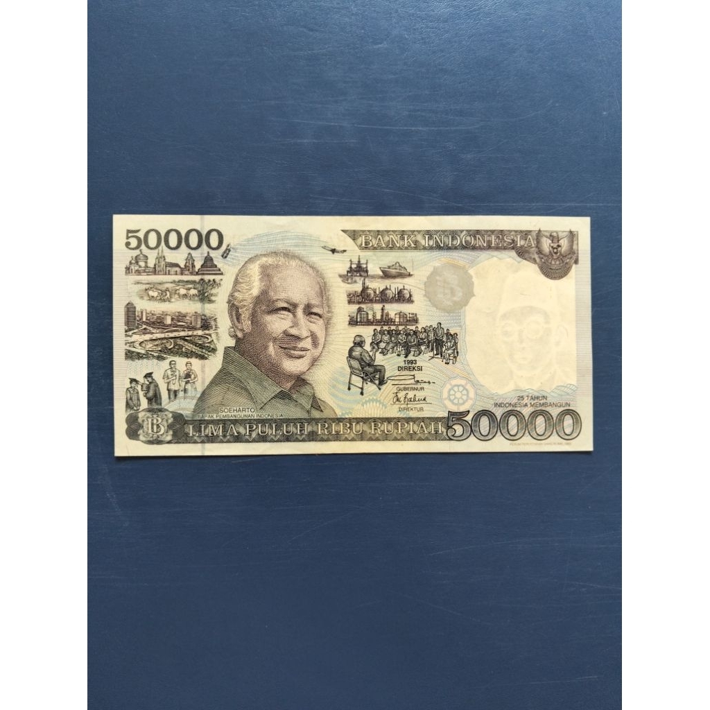 kertas 50.000 suharto 1993 rp50.000 soeharto edisi khusus 50000 rupiah