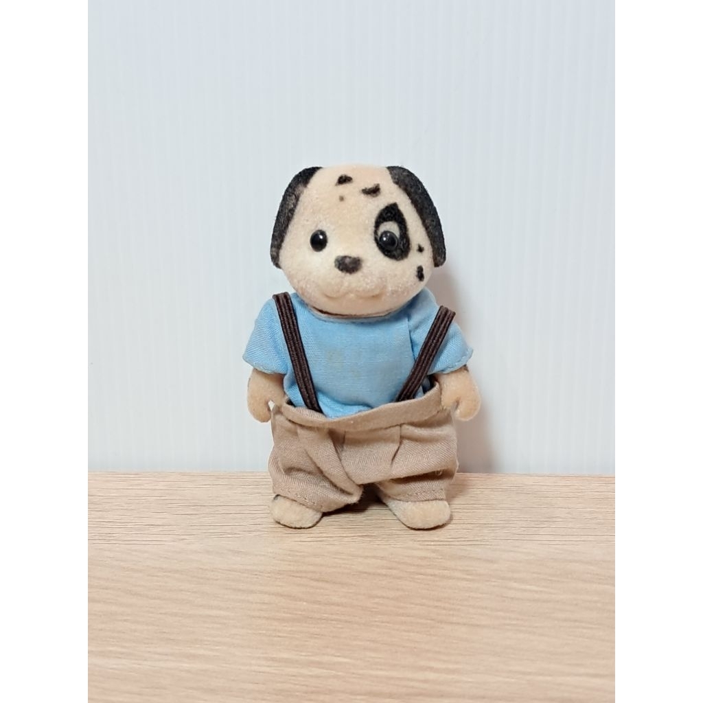 Sylvanian Families - Dalmatian Dad Baju Biru Muda Celana Coklat Muda Vintage