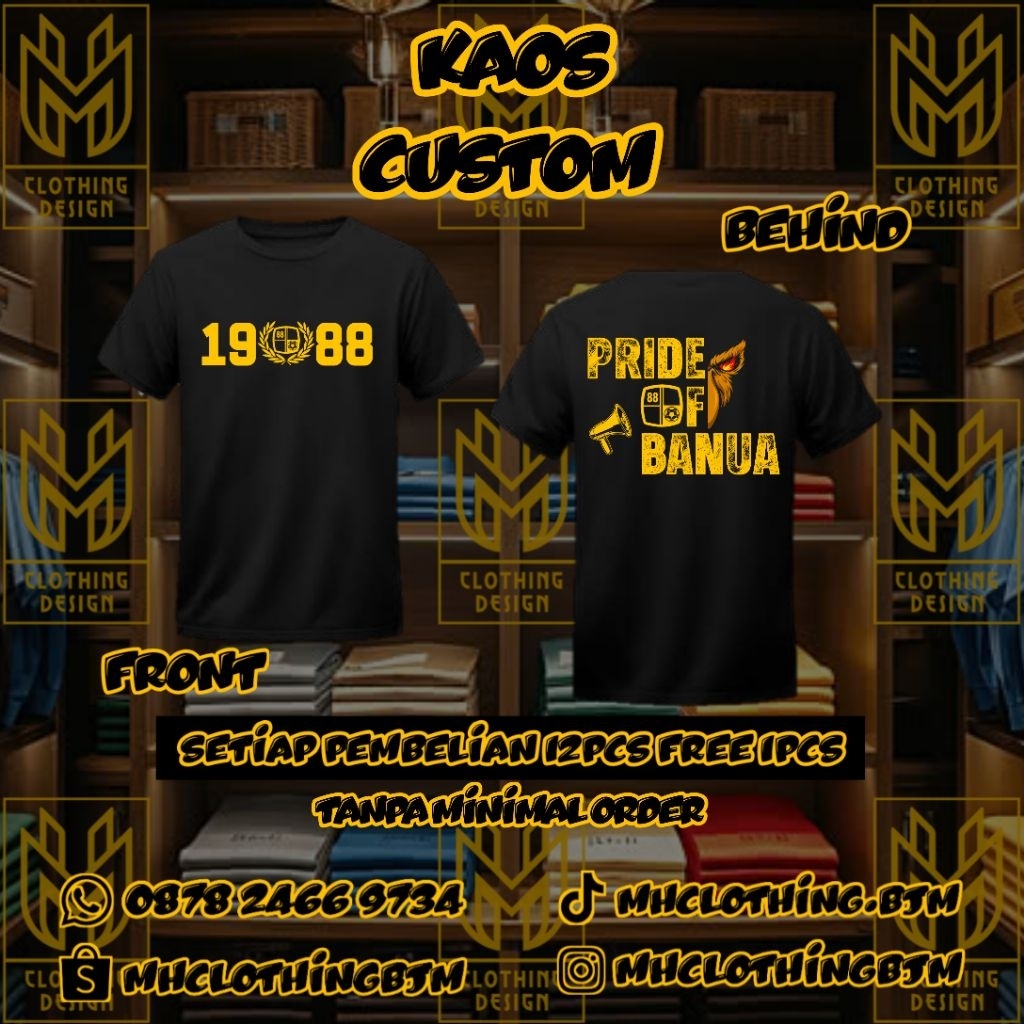 KAOS PRIDE OF BANUA 1988 BARITO PUTERA/ BARITO MANIA