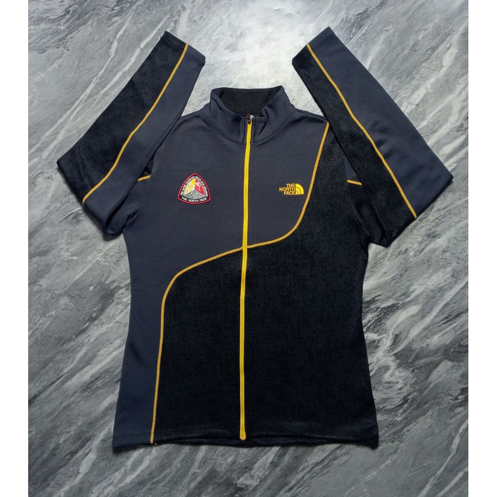 ‎Jaket TNF Outdoor Tracktop hangout motoran unisex hitam Abu branded