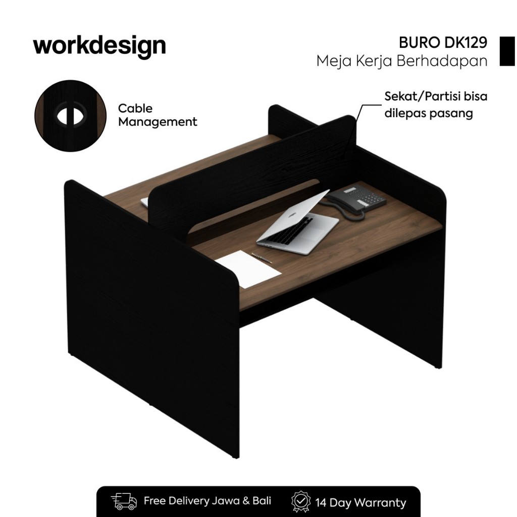 Workdesign Buro DK129 Meja Kerja / Meja Kantor / Meja Kerja Partisi