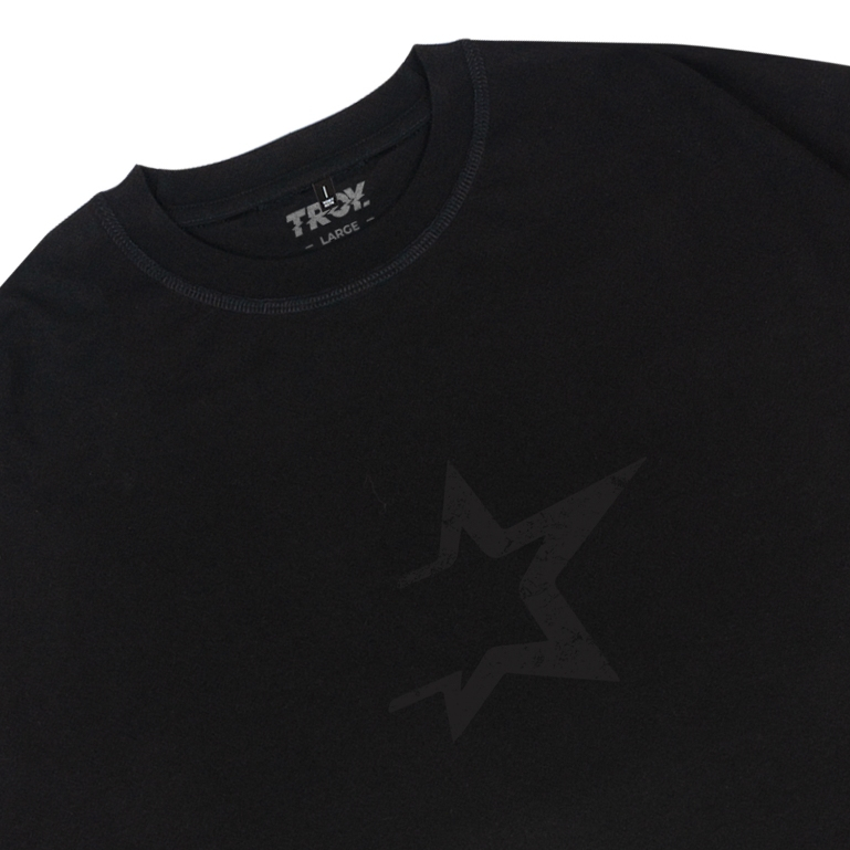 Troy Company Boxy Oversize Tshirt Black Star - Kaos Boxy Oversize Hitam Lengan Pendek MBD 2560