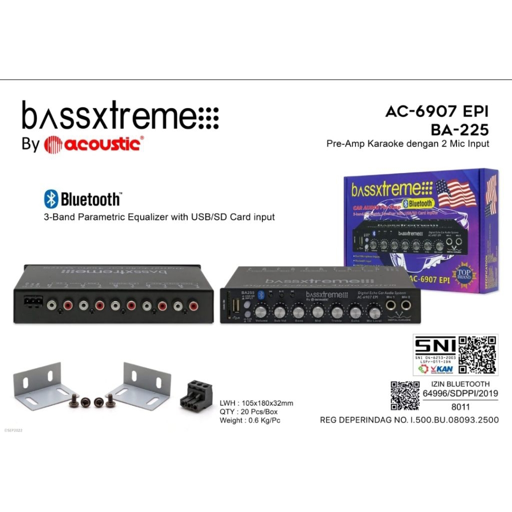 Parametrik Mobil BASSXTREME AC-6907 EPI By Acoustic