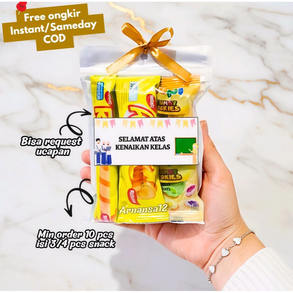 [ READY LANGSUNG KIRIM ] Paket Hampers Mini Goodie Bag Snack Ulang Tahun Tema Warna Kuning Bisa Requ