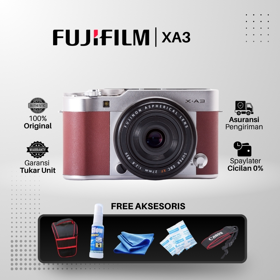 Mirrorless FUJIFILM XA3 Mulus - Kamera Seken Pemula