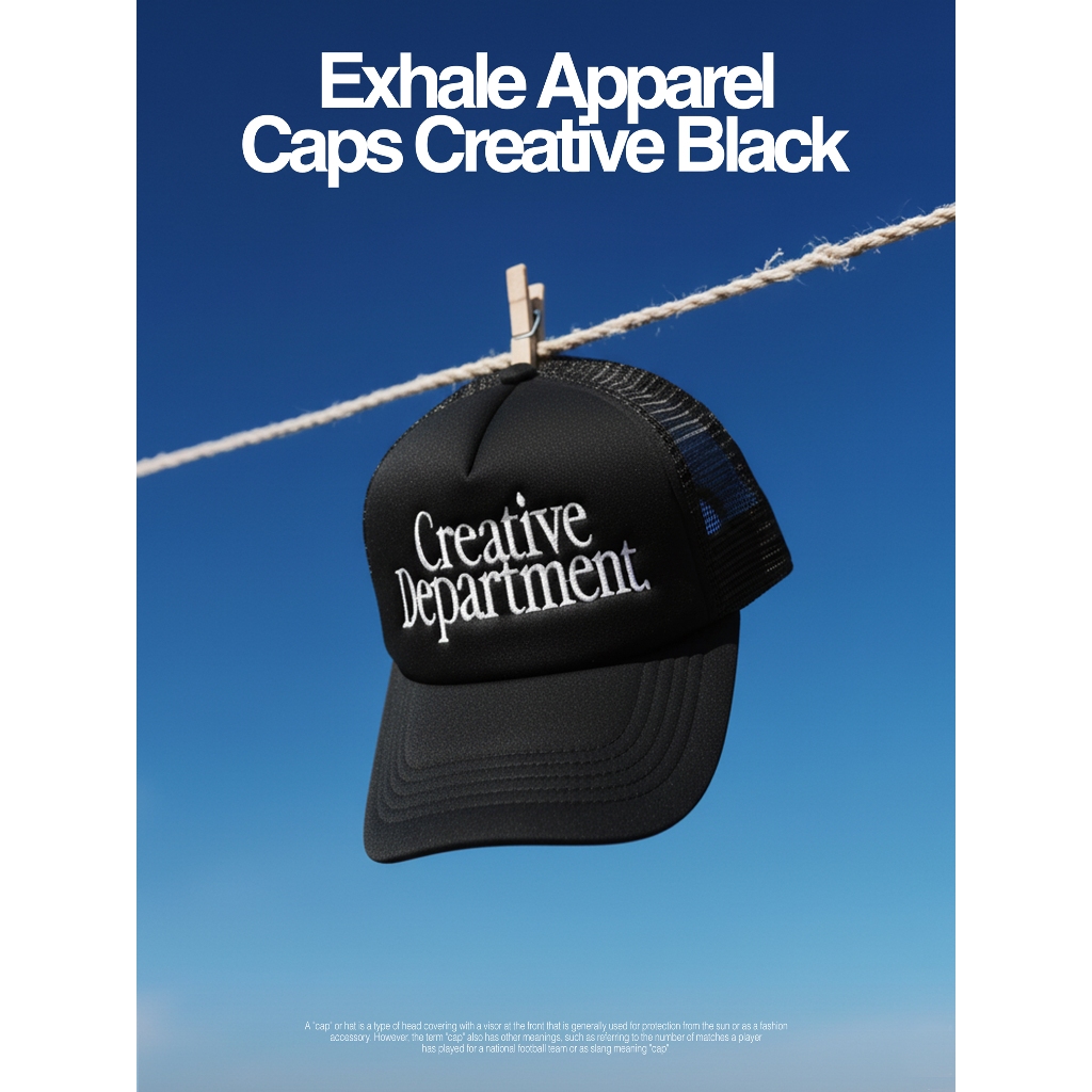 Exhale Apparel Trucker Caps Topi Creative Black