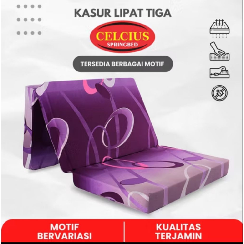 Kasur Busa Lipat 3 TEBAL 8 CM