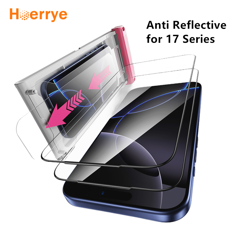 Hoerrye Anti Reflective Screen Protector iPhone 17 Pro Max/Pro AR Tempered Glass Ultra Clear