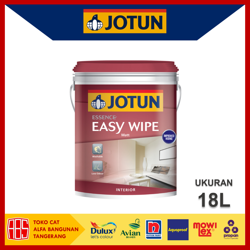 Jotun Cat Tembok Interior Easy Wipe Matt White 18L