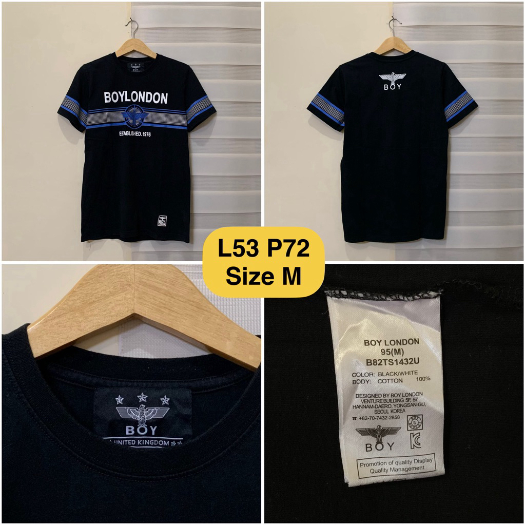 Kaos Boy London Hitam Original