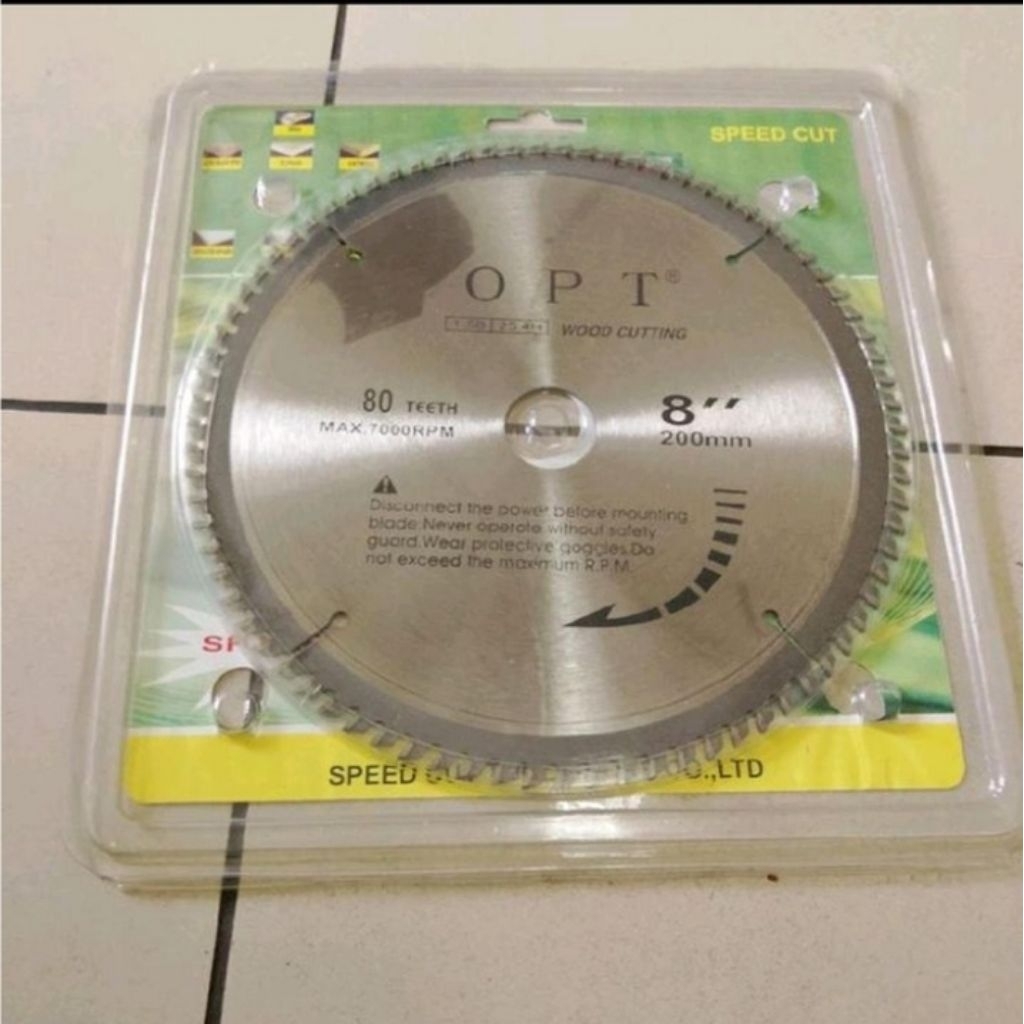 Gergaji Potong Belah Kayu 8 Inch 80T Gergaji Potong Kayu OPT