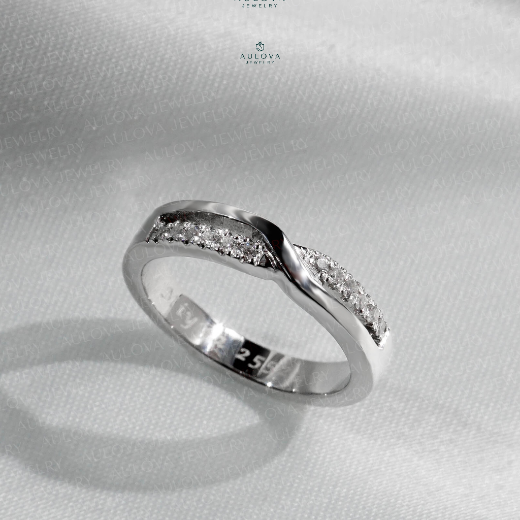 CINCIN KAWIN NIKAH LAMARAN TUNANGAN BAHAN PERAK DAN EMAS PUTIH DESIGN BY AULOVA JEWELRY
