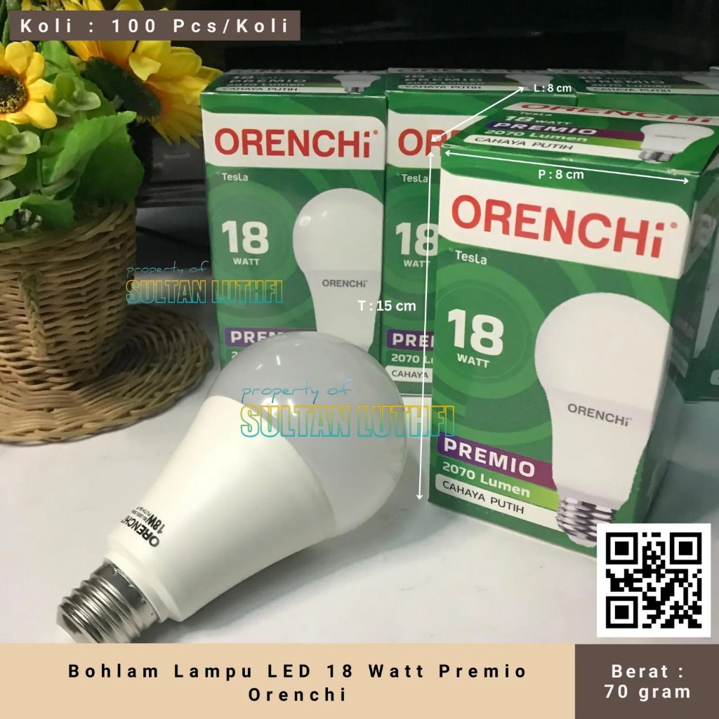 Bohlam Lampu LED 18 Watt Premio Orenchi