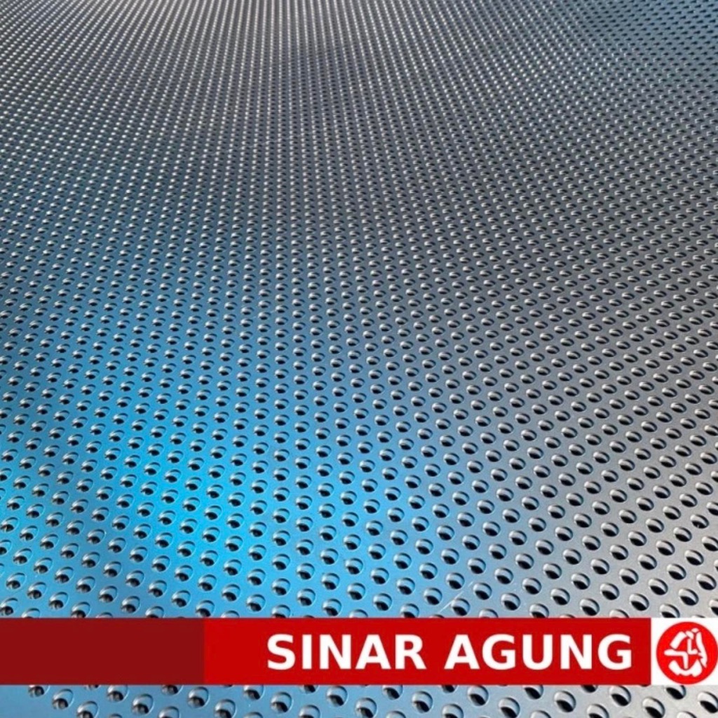 plat lubang perforated / perforet 8mm bolong 1 m x 2 m x tebal 1mm