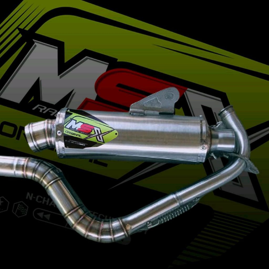 knalpot original msx bulat 25cm best3 beat NMAX aerox Lexi Mio PCX best 3 buat semua motor ada