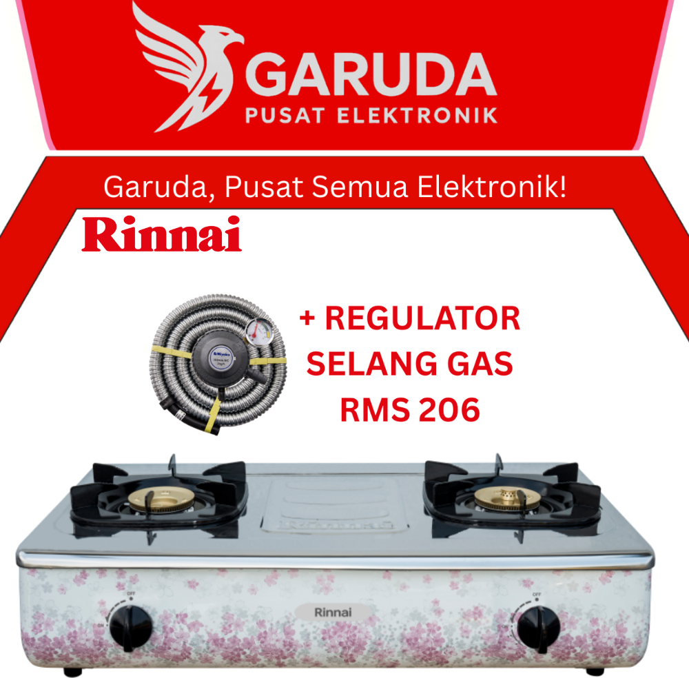 [READY COD] Kompor Gas Rinnai 2 Tungku Jumbo RI-712AF Merah GARANSI 1 TAHUN