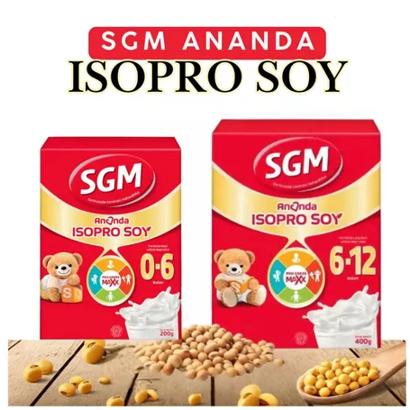 Byberilkids - SGM Ananda ISOPRO Soya Tahap 1 (0-6 Bulan) Box - 200GR / Tahap 2 (6-12 Bulan) Box-400G