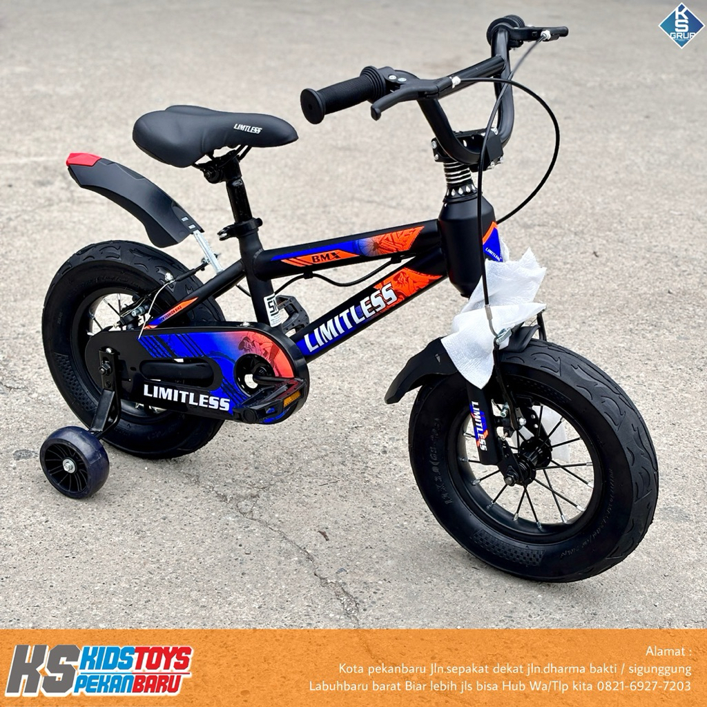 sepeda anak Laki Laki BMX 12 Inch Ban JUMBO