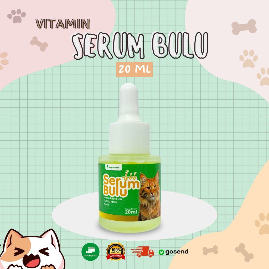 Vitamin Penumbuh Bulu Kucing SERUM BULU 20 ML Dijamin Ampuh