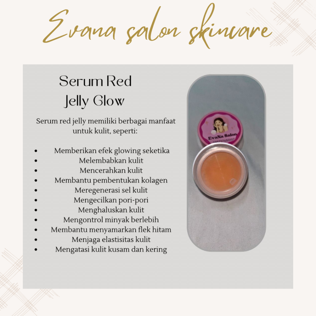jelly glow/red jelly ampuh untuk melembabkan dan mengglowingkan kulit cocok untuk semua jenis kulit