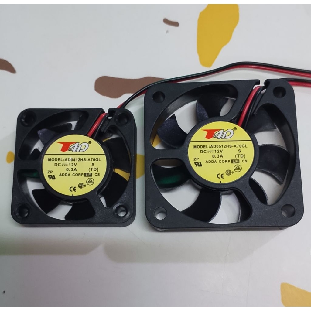 KIPAS FAN DC 12 V-4X4cm/5X5cm MEREK TAD TIPIS 1 cm KIPAS PENDINGIN