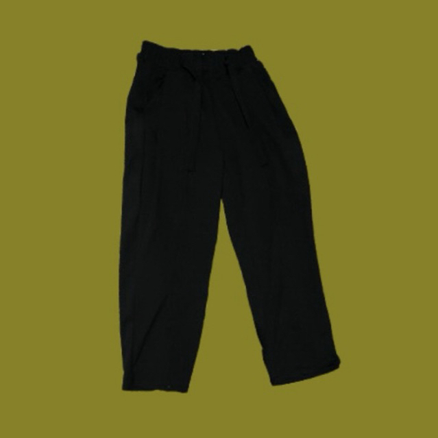PRELOVED CELANA BAHAN PANJANG HITAM PRIA WANITA